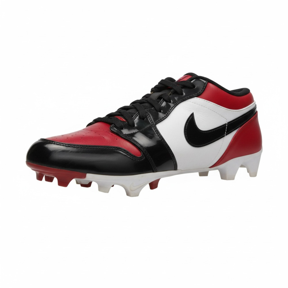 Jordan 1 Low TD Football Cleat Gym Red Black White